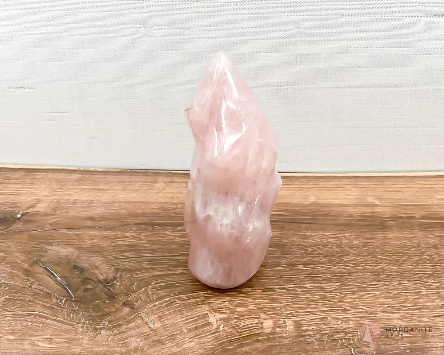 Large Rose Quartz Flame - Morganite Gems