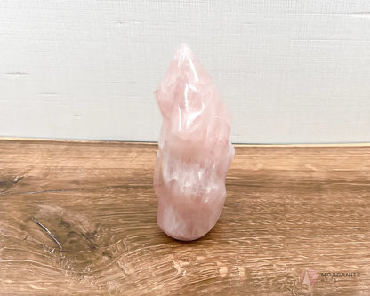 Large Rose Quartz Flame - Morganite Gems