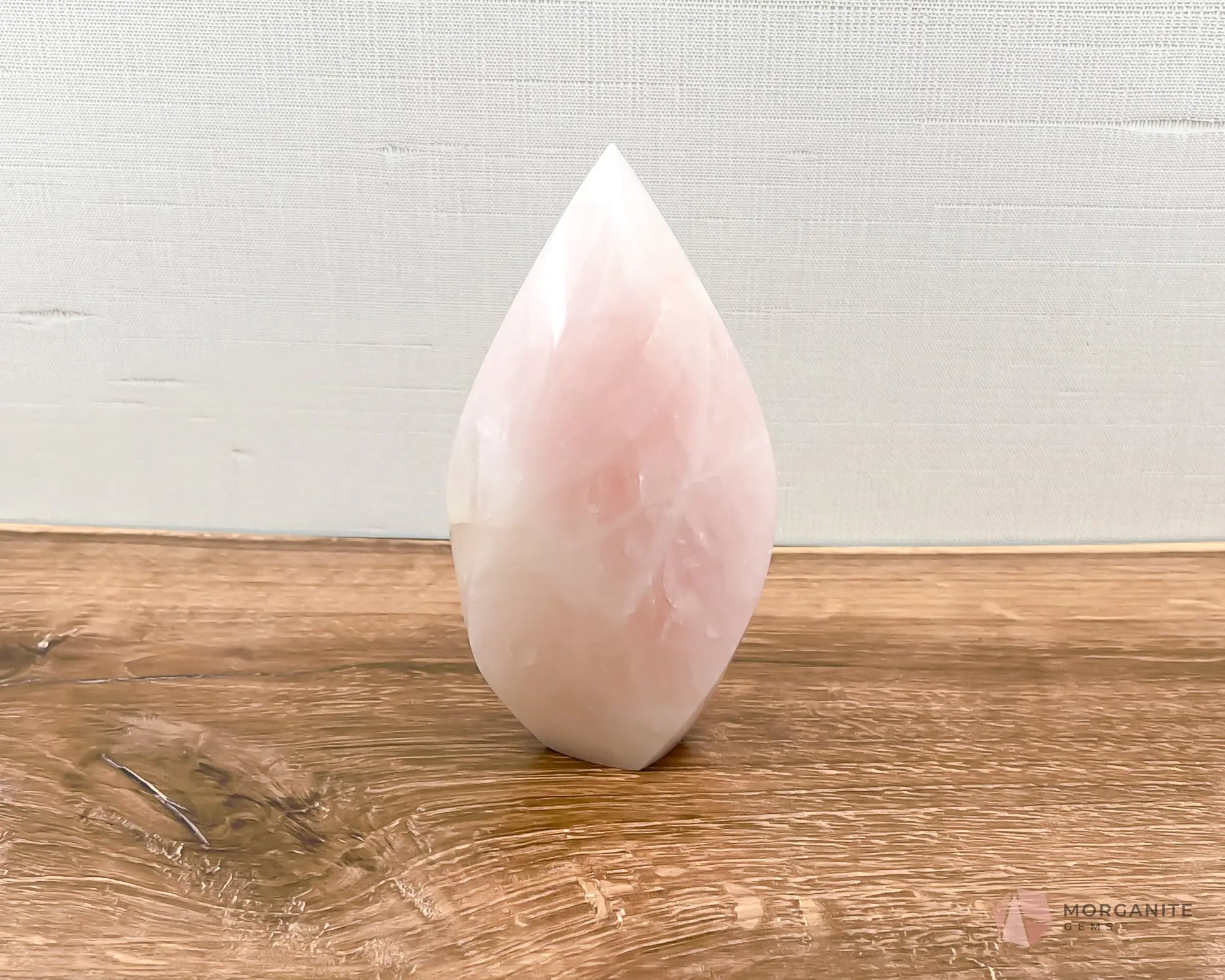 Large Rose Quartz Flame - Morganite Gems