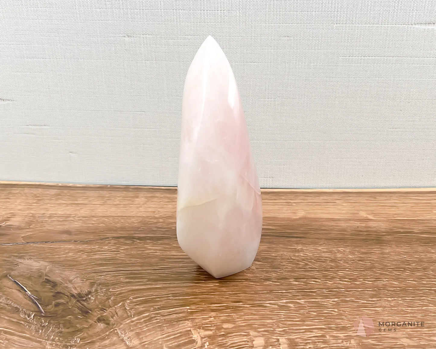 Large Rose Quartz Flame - Morganite Gems