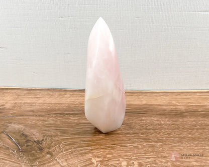 Large Rose Quartz Flame - Morganite Gems