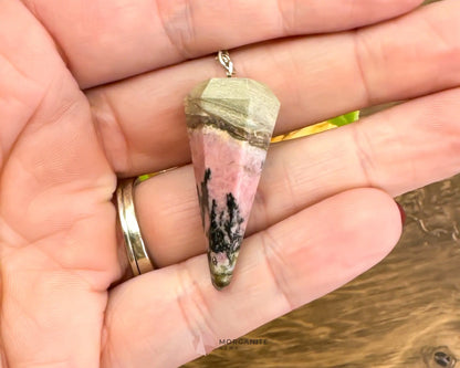 Natural Crystal Pendulum - Morganite Gems