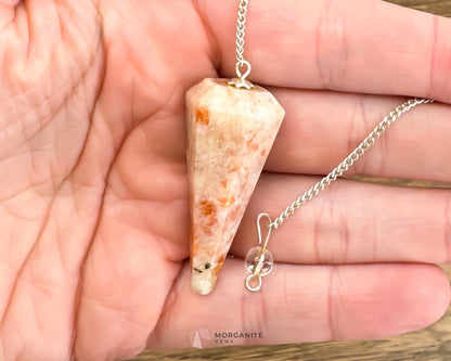 Natural Crystal Pendulum - Morganite Gems