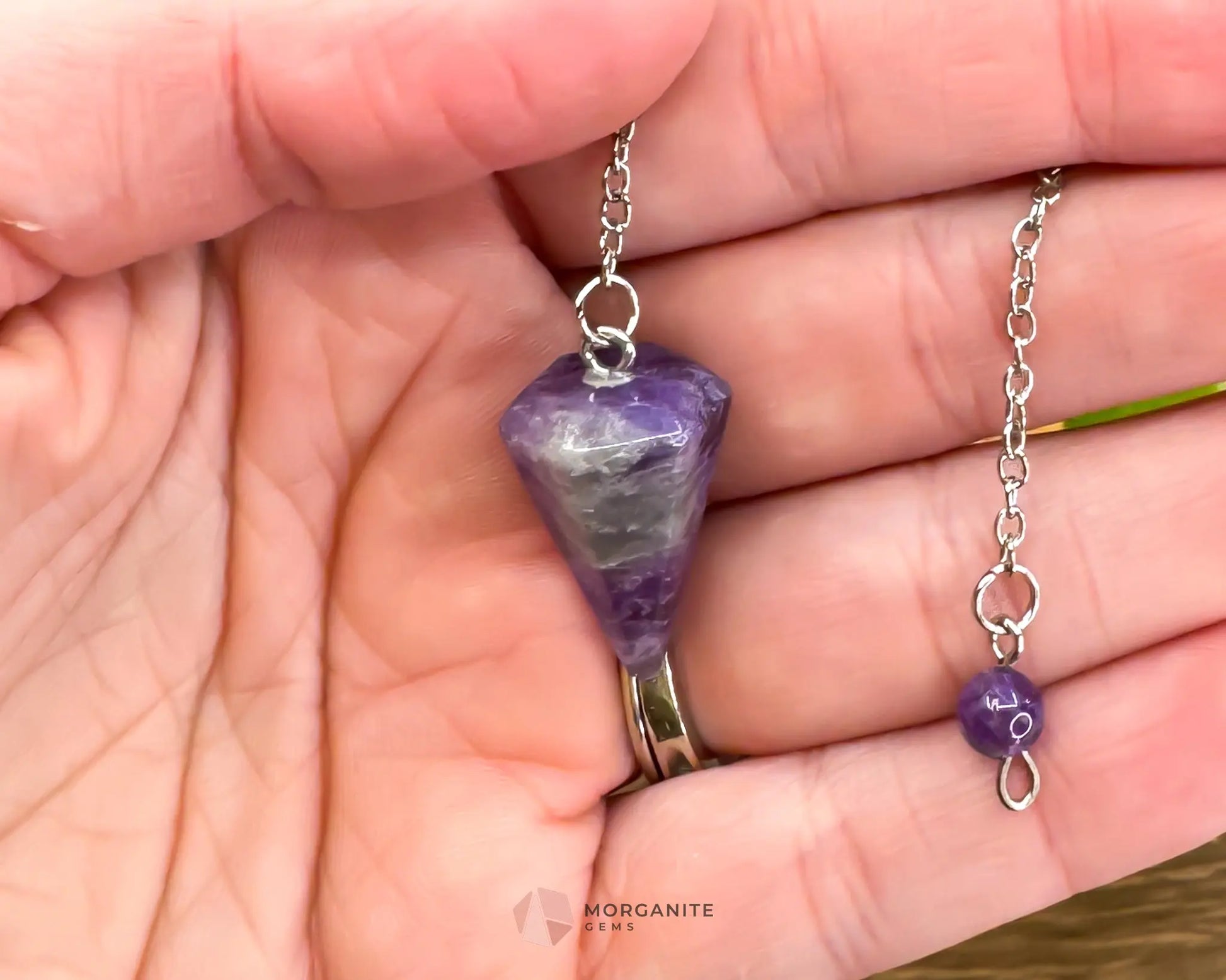 Natural Crystal Pendulum - Morganite Gems