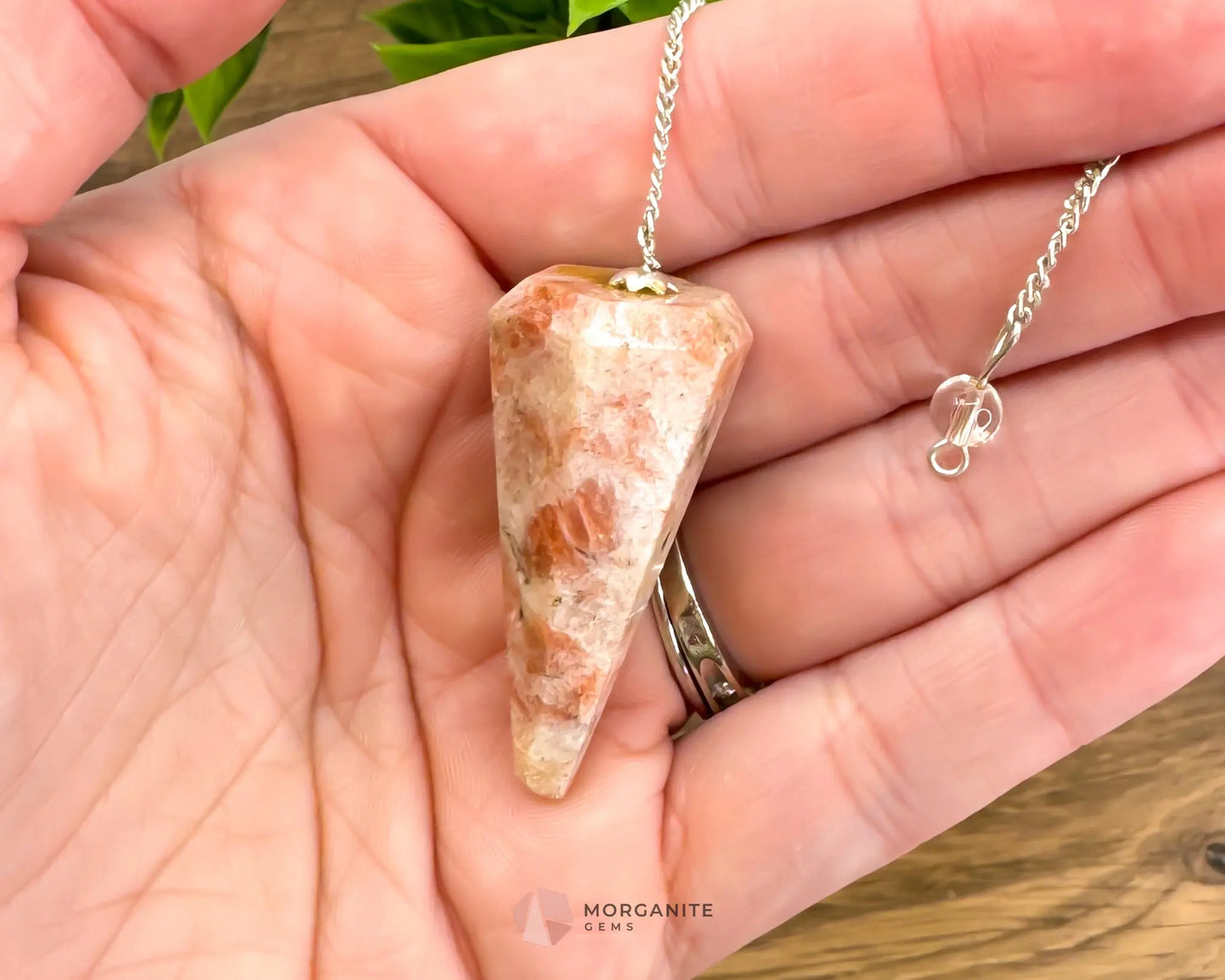 Natural Crystal Pendulum - Morganite Gems