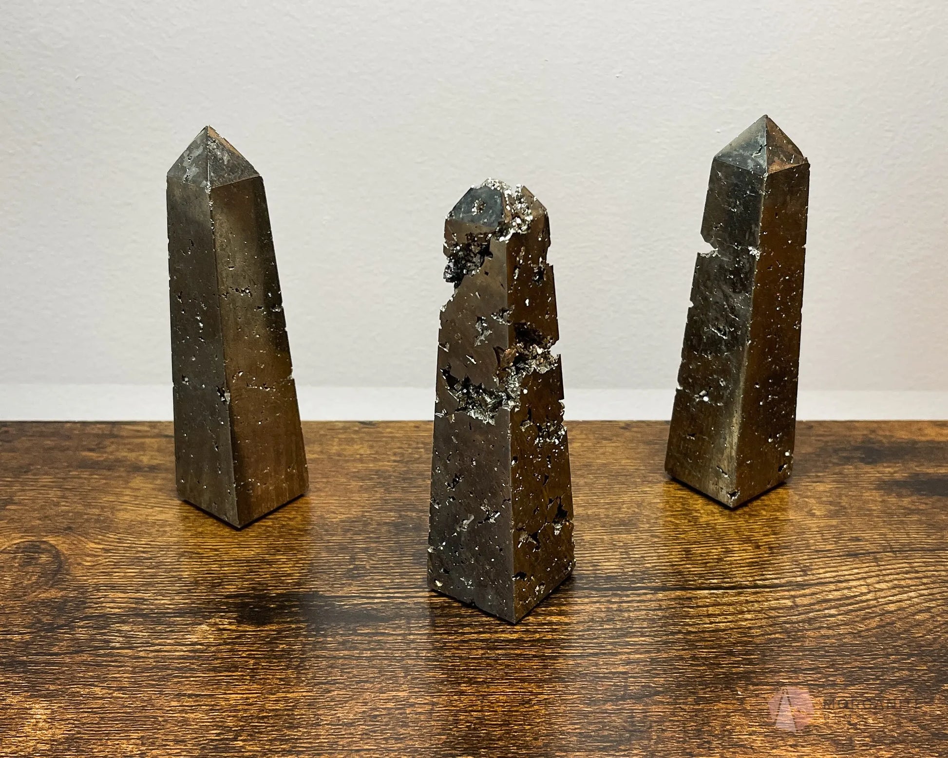 Pyrite Tower Obelisk Point - Morganite Gems