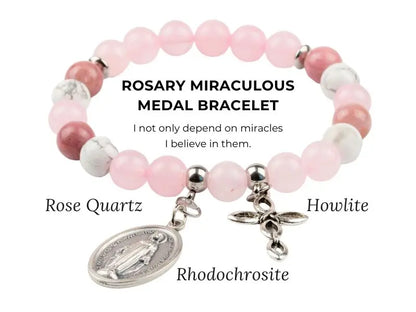 Rosary Bracelet - Morganite Gems