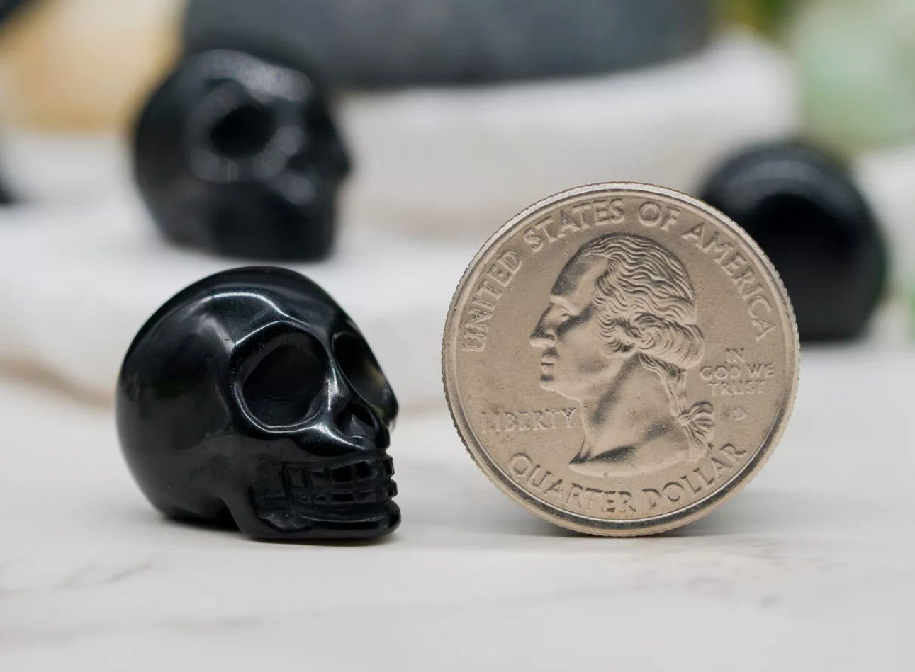 Black Obsidian Skull