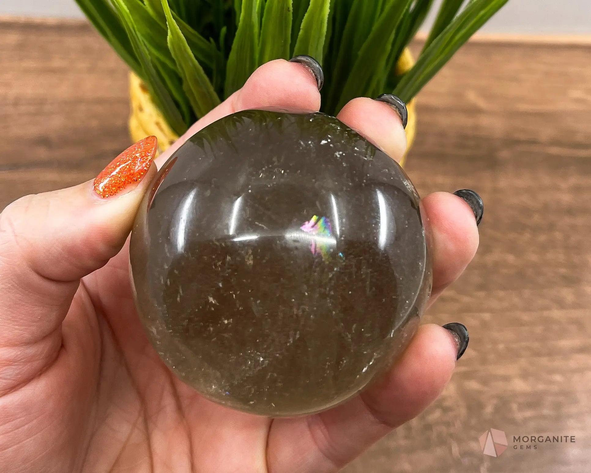 Smokey Quartz Sphere - Morganite Gems