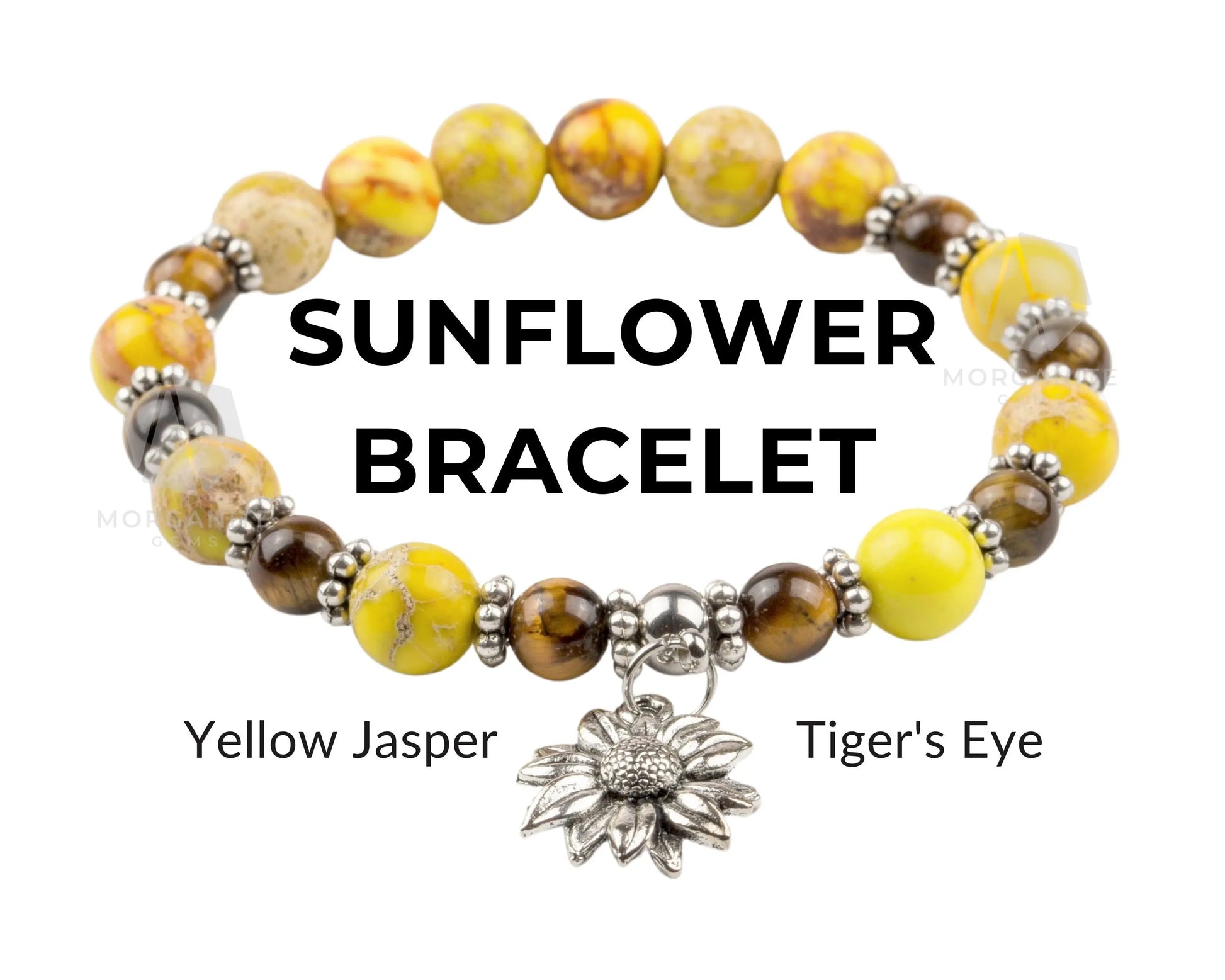 Sunflower Gemstone Bracelet - Morganite Gems