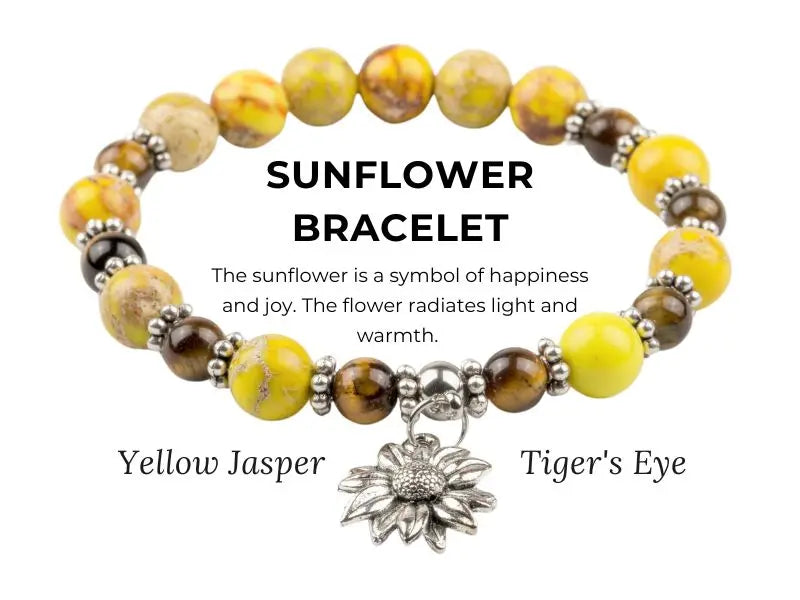 Sunflower Gemstone Bracelet - Morganite Gems