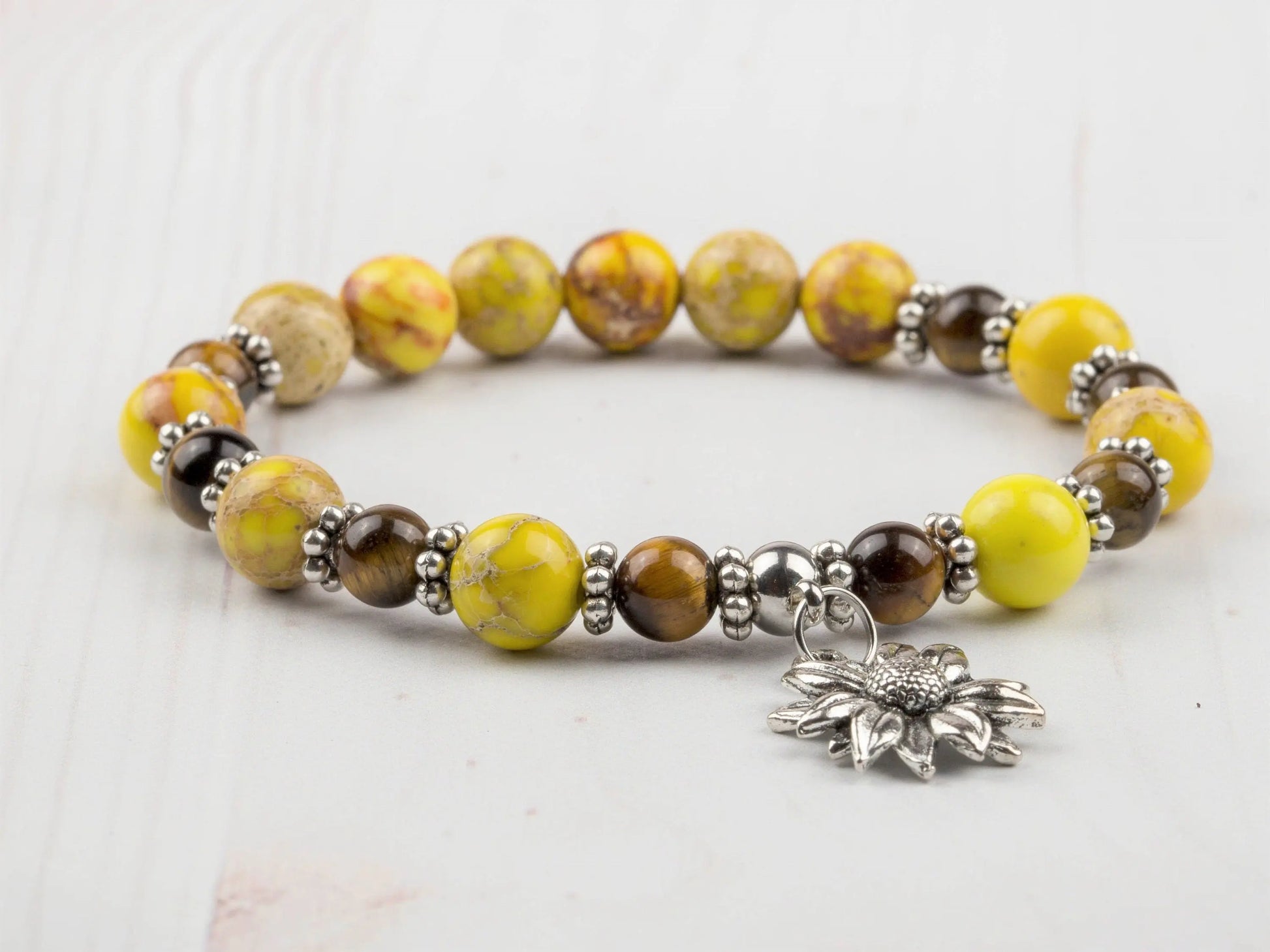 Sunflower Bracelet | Sunflower Charm Jewelry | Laughter Bracelet | Happiness Bracelet | Energy Bracelet | Bracelet for Joy | Sunflower Jewel