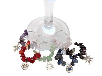 Winter Gemstone Wine Charms | Wine Charms | Glass Charms