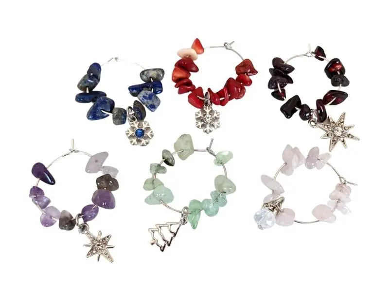 Winter Gemstone Wine Charms | Wine Charms | Glass Charms