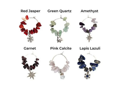 Winter Gemstone Wine Charms | Wine Charms | Glass Charms