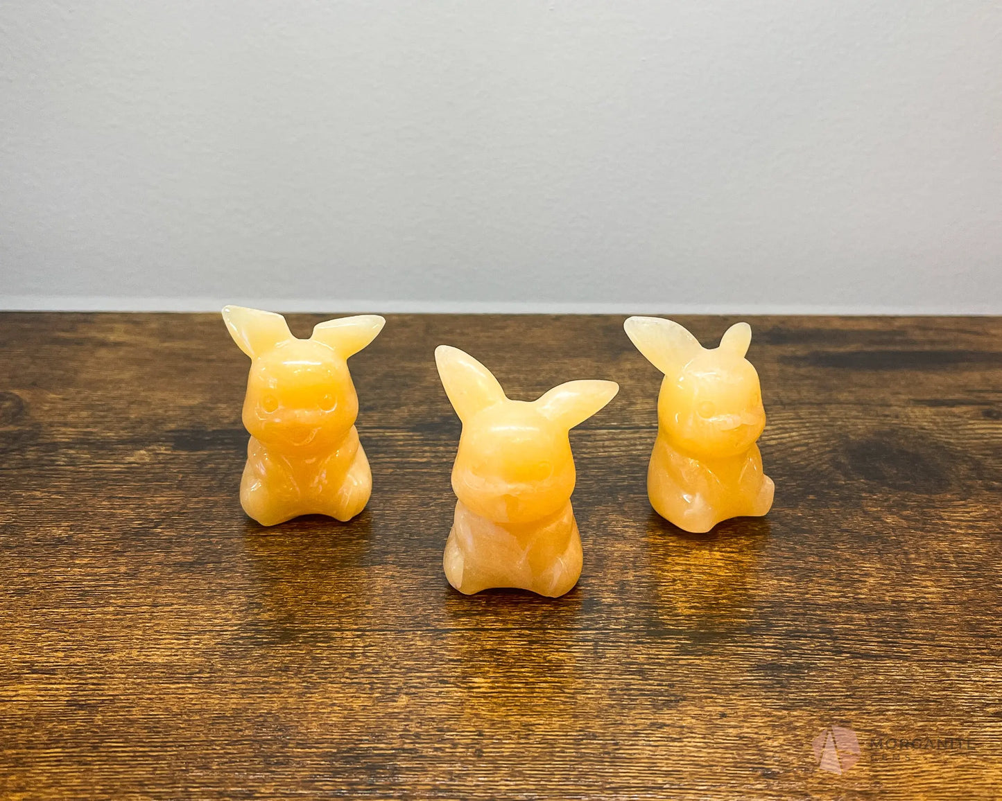 Yellow Calcite Pikachu-Inspired Crystal Figurine – Hand-Carved Pokémon Collectible - Morganite Gems