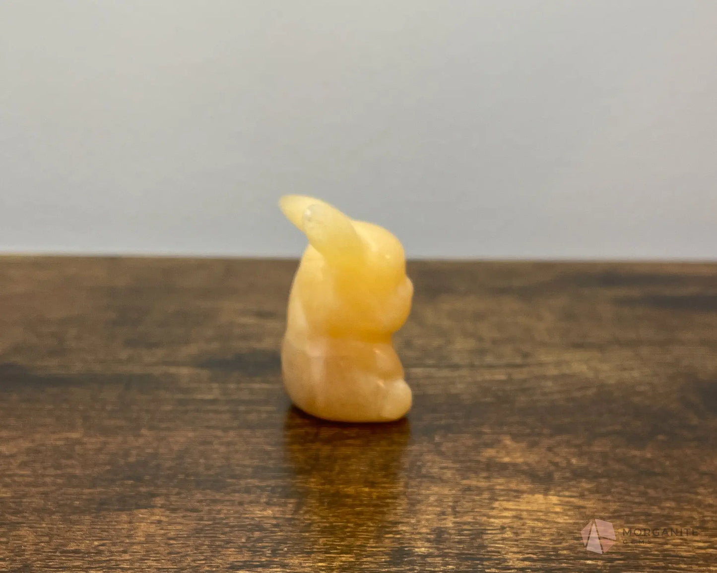 Yellow Calcite Pikachu-Inspired Crystal Figurine – Hand-Carved Pokémon Collectible - Morganite Gems