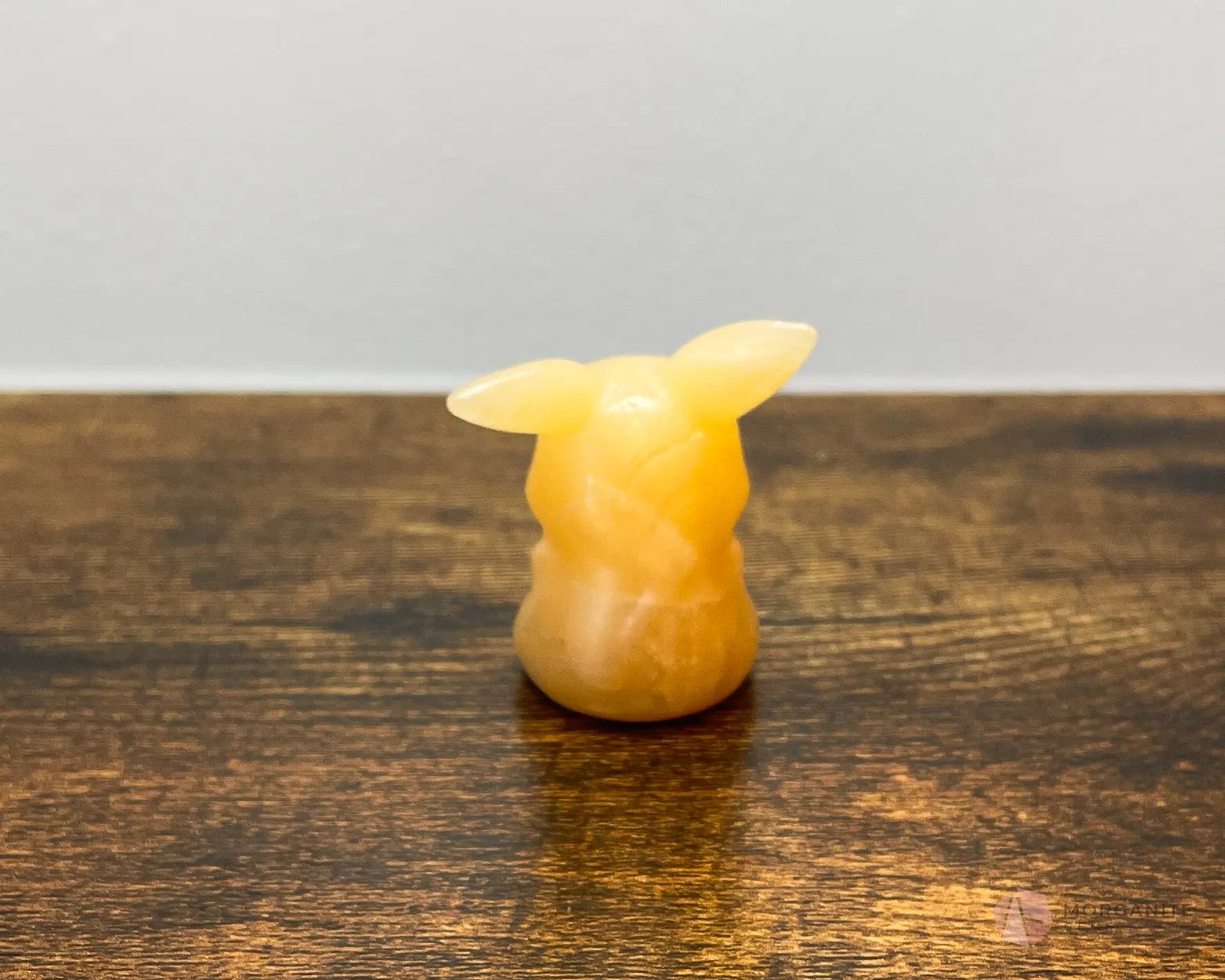 Yellow Calcite Pikachu-Inspired Crystal Figurine – Hand-Carved Pokémon Collectible - Morganite Gems