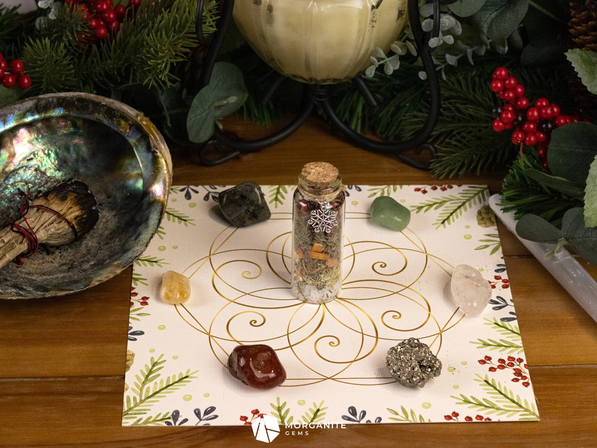 Yule Manifestation Jar - Morganite Gems