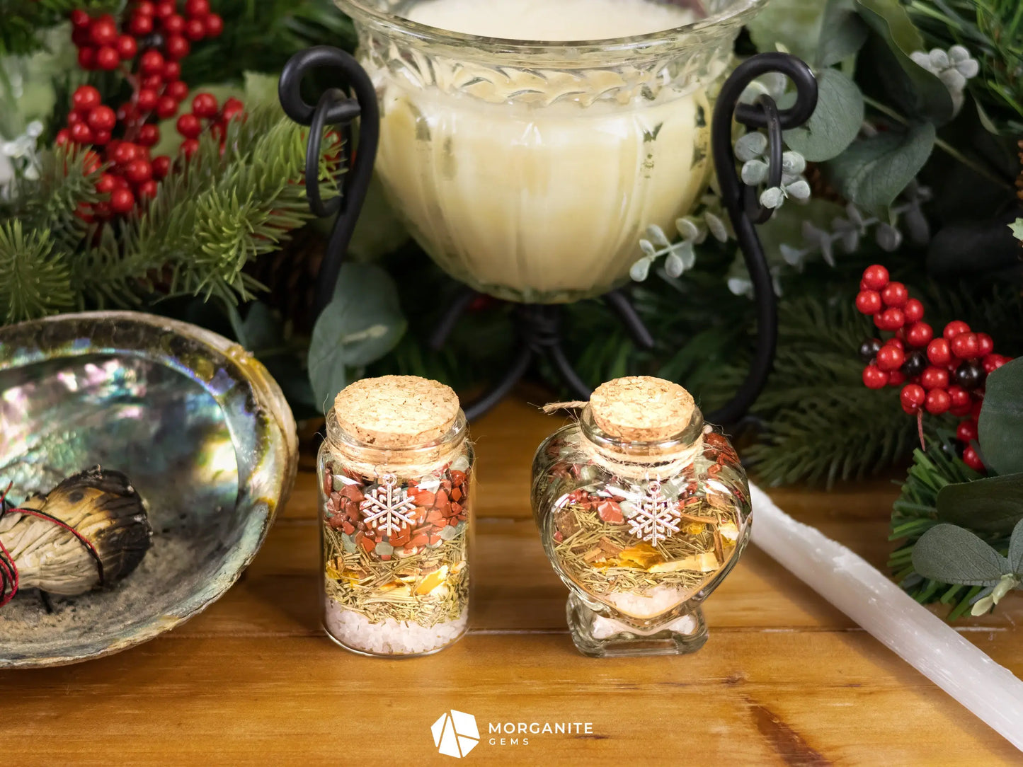 Yule Manifestation Jar - Morganite Gems