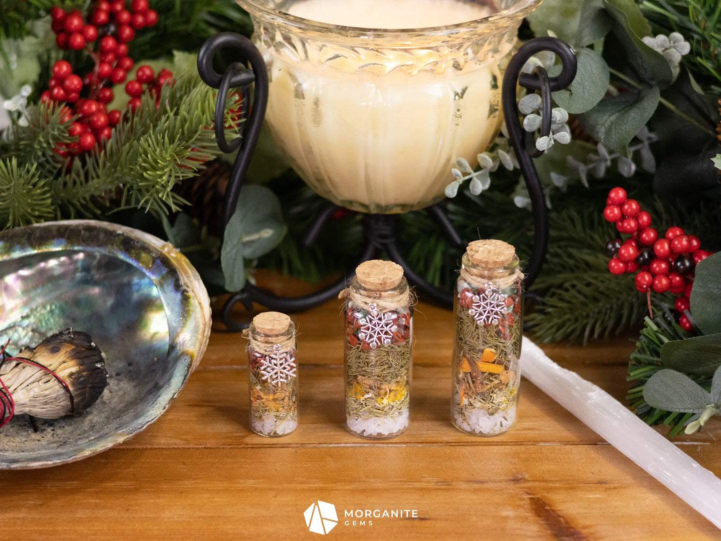 Yule Manifestation Jar - Morganite Gems