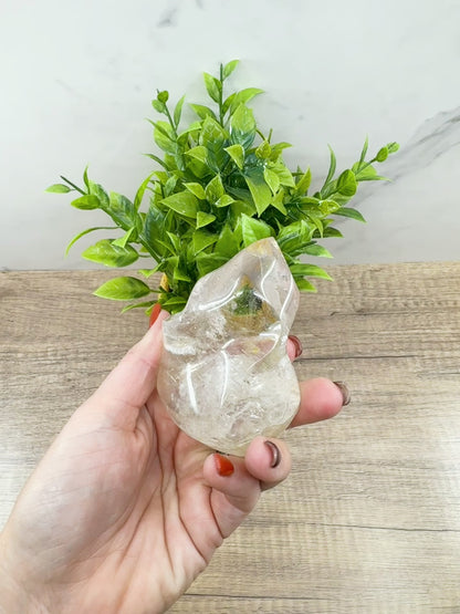 Clear Quartz Flame – Amplifying & Healing Crystal for Clarity, Energy, and Manifestation