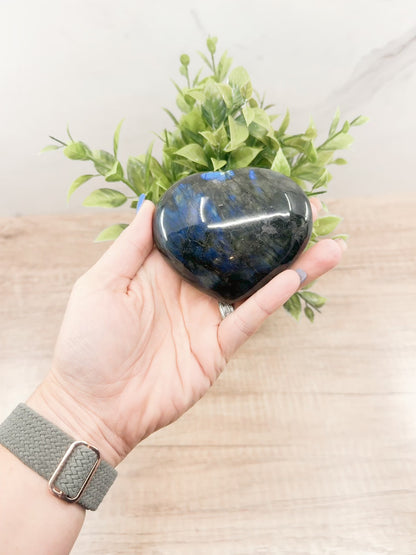 Labradorite Hearts in Various Sizes