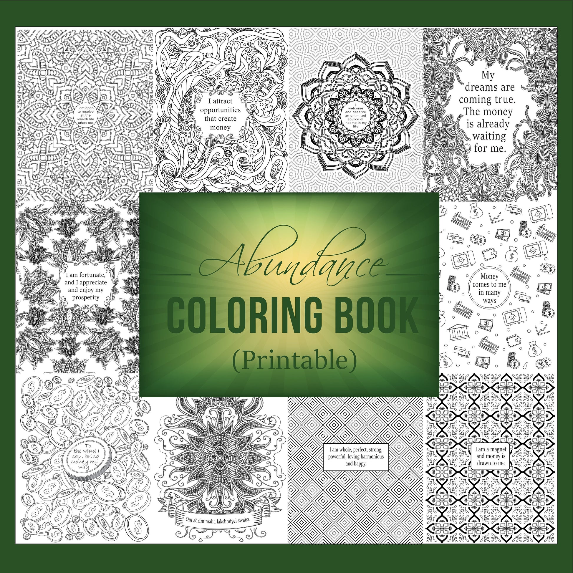 Abundance Printable Coloring Book – Abundance Coloring Sheets