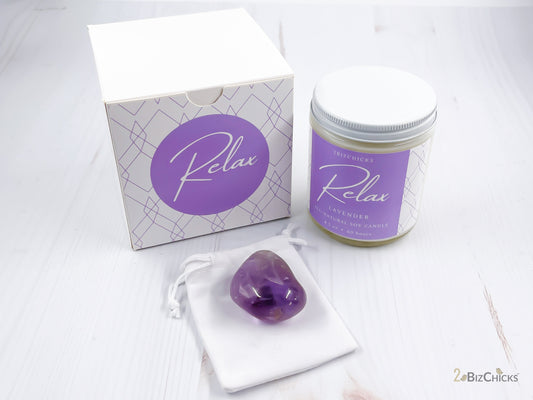 Relax Candle with Crystal 