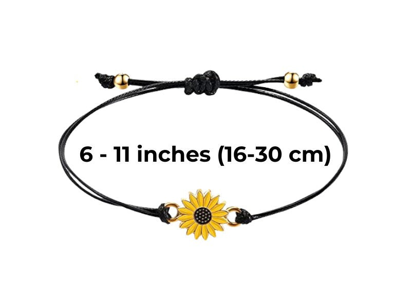Pinky Swear Sunflower Bracelet | Friendship Bracelet | Boho Adjustable Bracelets | Best Friend Bracelet | Long Distance | Sunflower Gift