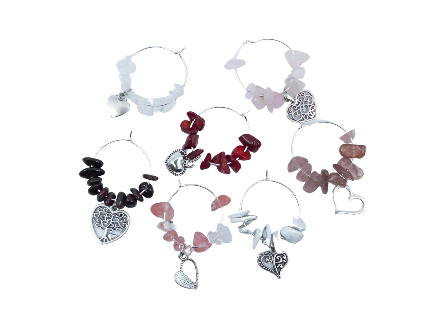 Silver Love Wine Charms | Wine Charms | Glass Charms | Valentines Day