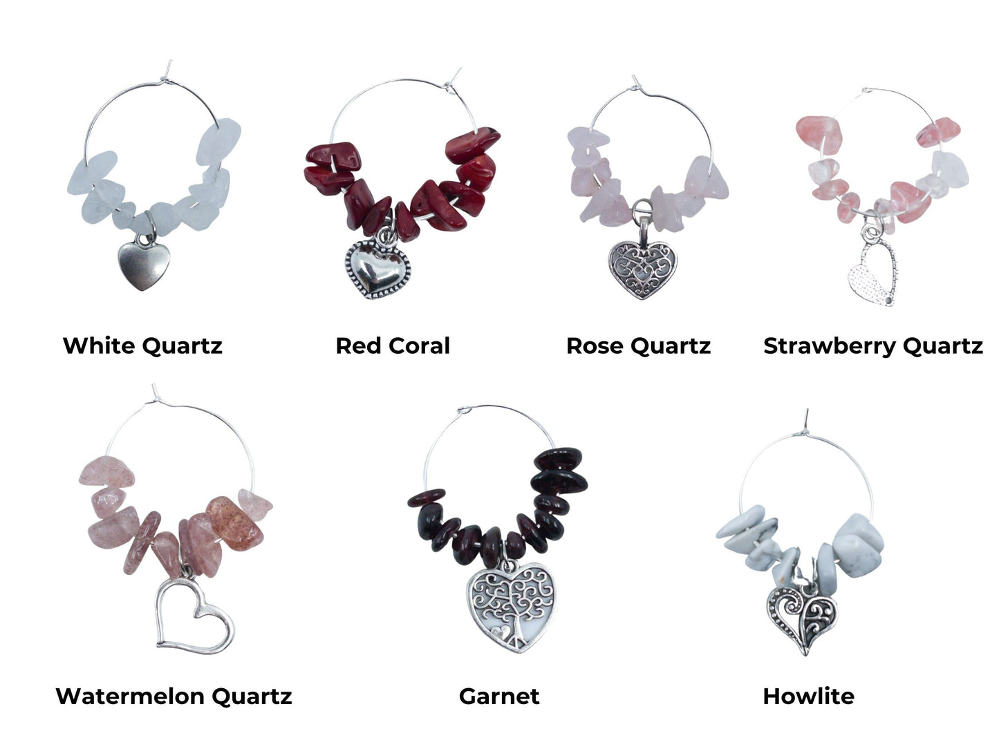 Silver Love Wine Charms | Wine Charms | Glass Charms | Valentines Day