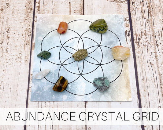 Abundance Crystal Grid Set