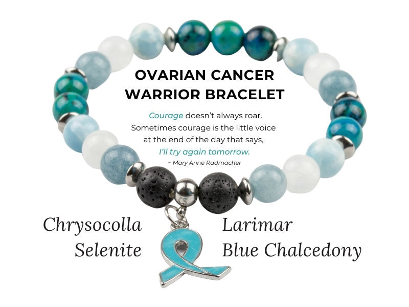 Ovarian Cancer Bracelet | Ovarian Bracelet | Gifts for Ovarian Cancer | Ovarian Healing Bracelet | Ovarian Cancer Awareness | Cancer Gift |