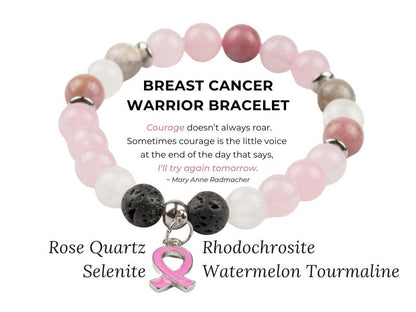 Breast Cancer Bracelet | Cancer Warrior Bracelet | Gifts for Breast Cancer | Cancer Healing Bracelet | Breast Cancer Awareness | Cancer Gi