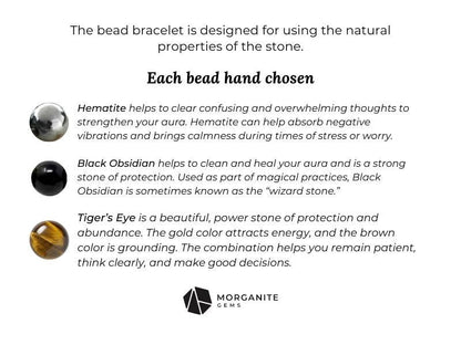 Eye of Horus Bracelet | Protection Bracelet | Triple Protection Bracelet | Grounding Bracelet | Bracelet for Protection | Bracelet for Men